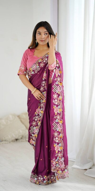BT 1303 Wine Premium Noha Crush Saree with Sequins Work & Embroidery Work. Exclusive Offer ₹2149. Delivery 4-6 Working Days. Shop now. | Creative Sarees, Embroidered Sarees, Bollywood Sarees, Designer Sarees, Ethnic Saree, Modern Digital sarees, Party Wear Sarees, Sarees