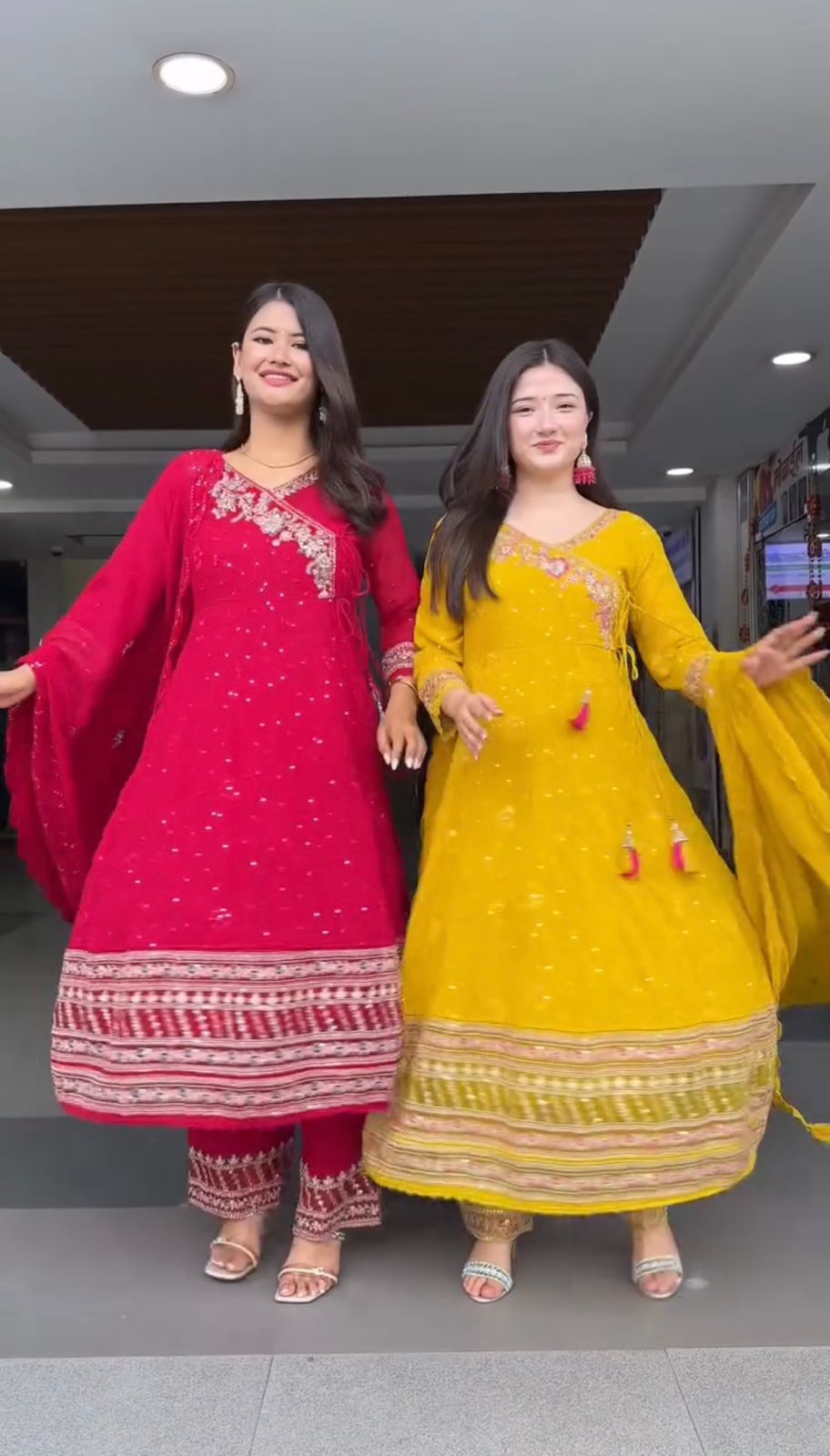 ST 1138 Yellow in Color Faux Georgette Embroidery Work Salwar Suit . Festive Deal ₹2099. Delivery 4-6 Working Days. Shop now. | Casual Suits, Jump Suits, Tops & Bottoms, Track Suits, Trendy Wear, Creative suits, Designer Suits, Palazzo Suits, Party Wear Suits, Patiala Suits, Salwar suit, Straight Suits