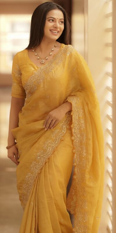 JR 642 Yellow Soft gold crush Saree Perfect for Wedding, Party, Diwali, Pongal, Baisakhi – . Now at just ₹1999. Delivery 4-6 Working Days. Shop now. | Creative Sarees, Embroidered Sarees, Bollywood Sarees, Designer Sarees, Ethnic Saree, Modern Digital sarees, Party Wear Sarees, Sarees