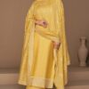 Yellow Vichitra Embroidery Stone Work Salwar Suit