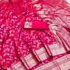 Pink Banarasi Silk With Zari Lace Work Saree