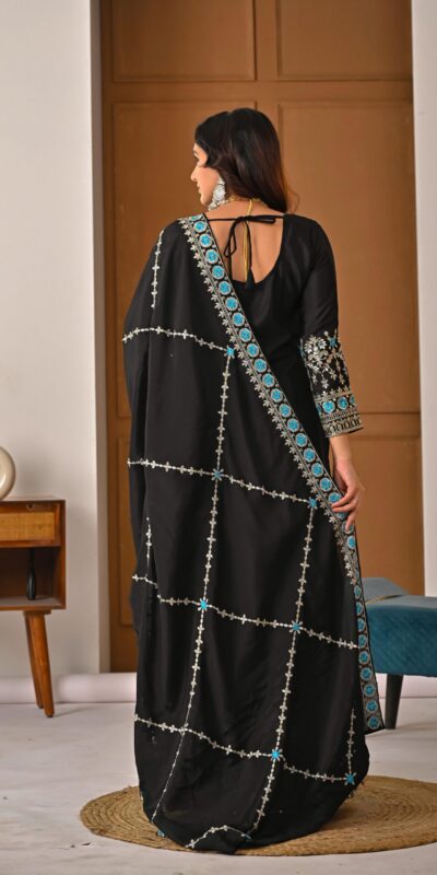 ND 5057 Black NC Vichitra Silk Salwar Suit with Embroidery Work. Special Price ₹2599. Delivery 4-6 Working Days. Shop now. | Casual Suits, Jump Suits, Creative suits, Designer Suits, Palazzo Suits, Party Wear Suits, Patiala Suits, Salwar suit, Straight Suits