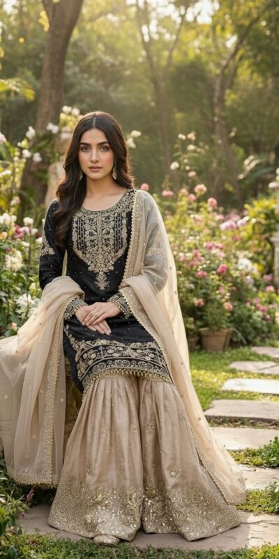 SR 1694 Black Organza Silk Salwar Suit with Embroidery Work & Lace Work. Exclusive Offer ₹1999. Delivery 4-6 Working Days. Shop now. | Casual Suits, Jump Suits, Creative suits, Designer Suits, Palazzo Suits, Party Wear Suits, Patiala Suits, Salwar suit, Straight Suits