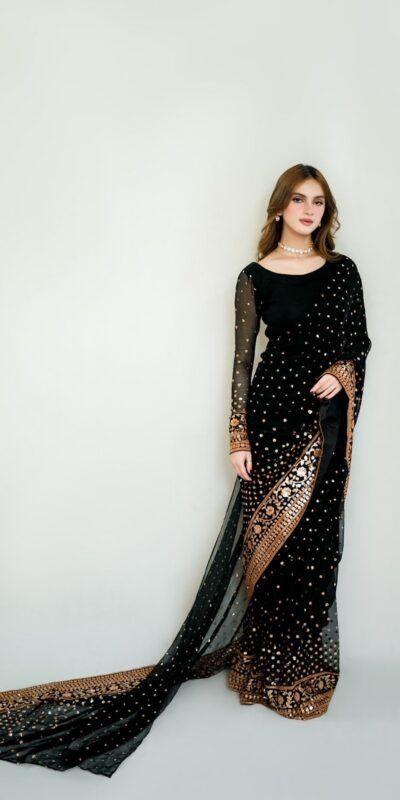 NC 5545 Black in Color Georgette. Embroidery Work & Sequins Work Saree Best Price ₹2149. Delivery 4-6 Working Days. Shop now. | Creative Sarees, Bollywood Sarees, Designer Sarees, Embroidered Sarees, Ethnic Saree, Modern Digital sarees, Party Wear Sarees, Sarees