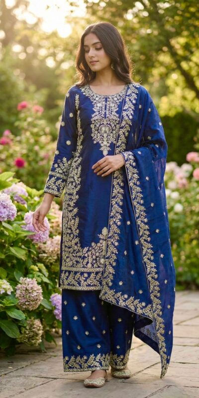 SRK 5316 Blue Organza Silk Salwar Suit Perfect for Wedding, Party, Makar Sankranti, Eid, Durga Puja – . Affordable Price ₹2149. Delivery 4-6 Workin | Casual Suits, Jump Suits, Tops & Bottoms, Track Suits, Trendy Wear, Creative suits, Designer Suits, Palazzo Suits, Party Wear Suits, Patiala Suits, Salwar suit, Straight Suits
