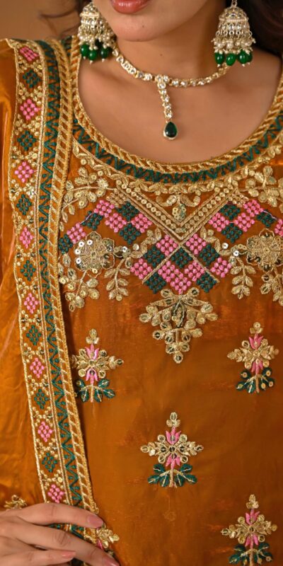 ND 5056 Brown Fandy Silk Salwar Suit with Embroidery Work. Wedding, Party, Festive, Events Now at just ₹2649. Delivery 4-6 Working Days. Shop now. | Casual Suits, Jump Suits, Creative suits, Designer Suits, Palazzo Suits, Party Wear Suits, Patiala Suits, Salwar suit, Straight Suits