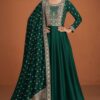 Green Vichitra Embroidery Work Salwar Suit
