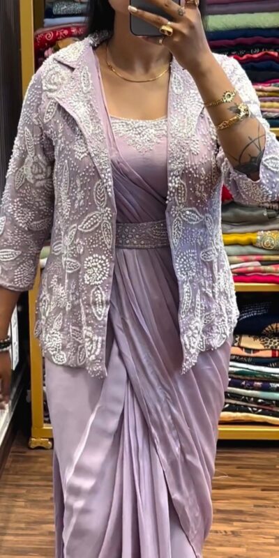 BB 58 Lavender Chinon Silk Saree Perfect for Wedding, Party, Engagement, Baby Shower, Sangeet – . Available at ₹1999 only. Delivery 4-6 Working Day | Creative Sarees, Bollywood Sarees, Designer Sarees, Embroidered Sarees, Ethnic Saree, Modern Digital sarees, Party Wear Sarees, Sarees