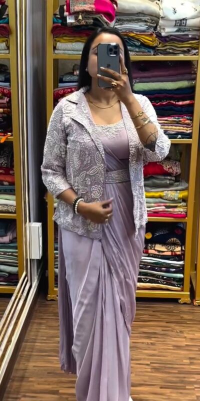 BB 58 Lavender Chinon Silk Saree Perfect for Wedding, Party, Engagement, Baby Shower, Sangeet – . Available at ₹1999 only. Delivery 4-6 Working Day | Creative Sarees, Bollywood Sarees, Designer Sarees, Embroidered Sarees, Ethnic Saree, Modern Digital sarees, Party Wear Sarees, Sarees