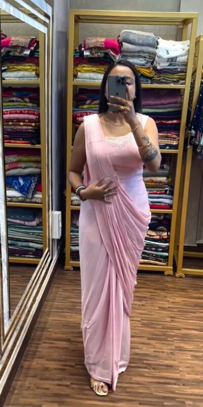BB 58 Light Pink Chinon Silk Saree Perfect for Wedding, Party, Engagement, Baby Shower, Sangeet – . Available at ₹1999 only. Delivery 4-6 Working Day | Creative Sarees, Bollywood Sarees, Designer Sarees, Embroidered Sarees, Ethnic Saree, Modern Digital sarees, Party Wear Sarees, Sarees
