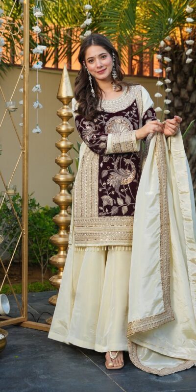 AD 221 Maroon in Glass Organza Silk. Lace Work & Embroidery Work Salwar Suit Affordable Price ₹2599. Delivery 4-6 Working Days. Shop now. | Casual Suits, Jump Suits, Creative suits, Designer Suits, Palazzo Suits, Party Wear Suits, Patiala Suits, Salwar suit, Straight Suits