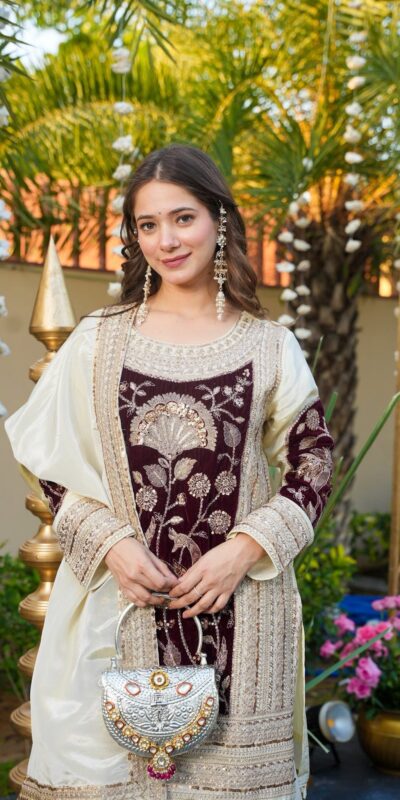 AD 221 Maroon in Glass Organza Silk. Lace Work & Embroidery Work Salwar Suit Affordable Price ₹2599. Delivery 4-6 Working Days. Shop now. | Casual Suits, Jump Suits, Creative suits, Designer Suits, Palazzo Suits, Party Wear Suits, Patiala Suits, Salwar suit, Straight Suits