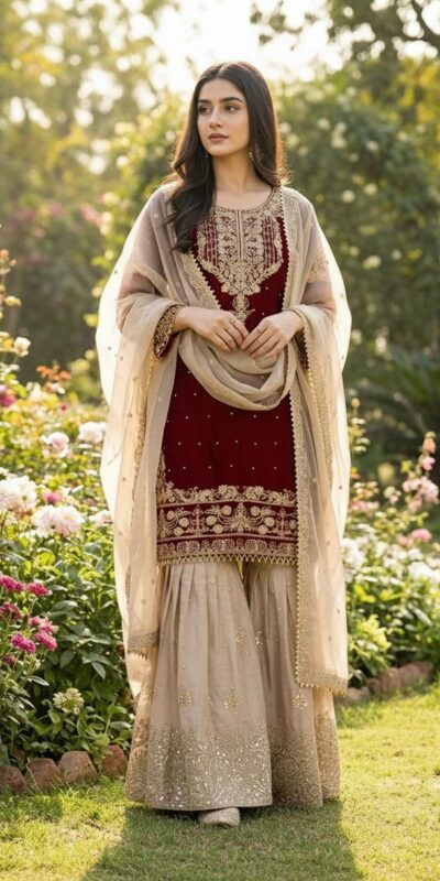 SR 1694 Maroon Organza Silk Salwar Suit with Embroidery Work & Lace Work. Exclusive Offer ₹1999. Delivery 4-6 Working Days. Shop now. | Casual Suits, Jump Suits, Creative suits, Designer Suits, Palazzo Suits, Party Wear Suits, Patiala Suits, Salwar suit, Straight Suits