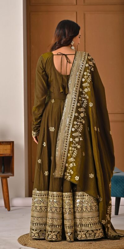 ND 5055 Mehandi NC Vichitra Silk Salwar Suit with Embroidery Work. Special Price ₹3149. Delivery 4-6 Working Days. Shop now. | Casual Suits, Jump Suits, Creative suits, Designer Suits, Palazzo Suits, Party Wear Suits, Patiala Suits, Salwar suit, Straight Suits