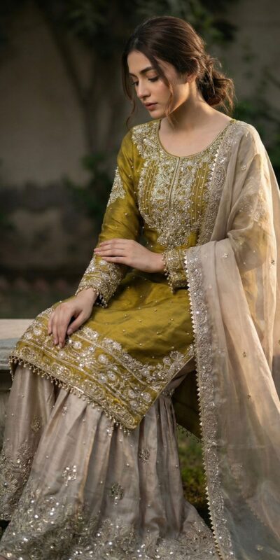 SR 1694 Mustered Organza Silk Salwar Suit with Embroidery Work & Lace Work. Exclusive Offer ₹1999. Delivery 4-6 Working Days. Shop now. | Casual Suits, Jump Suits, Creative suits, Designer Suits, Palazzo Suits, Party Wear Suits, Patiala Suits, Salwar suit, Straight Suits
