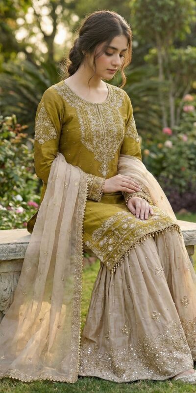 SR 1694 Mustered Organza Silk Salwar Suit with Embroidery Work & Lace Work. Exclusive Offer ₹1999. Delivery 4-6 Working Days. Shop now. | Casual Suits, Jump Suits, Creative suits, Designer Suits, Palazzo Suits, Party Wear Suits, Patiala Suits, Salwar suit, Straight Suits