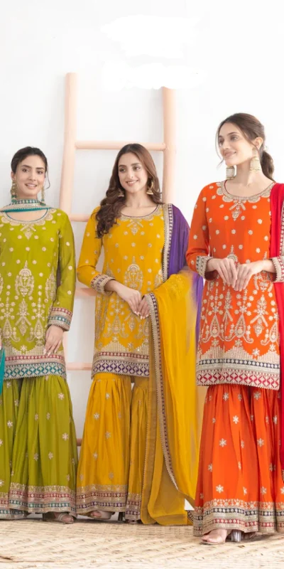 FC 726 Orange Chinon Salwar Suit Perfect for Wedding, Party, Ethnic Day, Makar Sankranti, Cultural Events – . Best Price ₹3049. Delivery 4-6 Working | Casual Suits, Jump Suits, Creative suits, Designer Suits, Palazzo Suits, Party Wear Suits, Patiala Suits, Salwar suit, Straight Suits