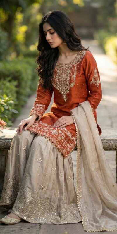 SR 1694 Orange Organza Silk Salwar Suit with Embroidery Work & Lace Work. Exclusive Offer ₹1999. Delivery 4-6 Working Days. Shop now. | Casual Suits, Jump Suits, Creative suits, Designer Suits, Palazzo Suits, Party Wear Suits, Patiala Suits, Salwar suit, Straight Suits