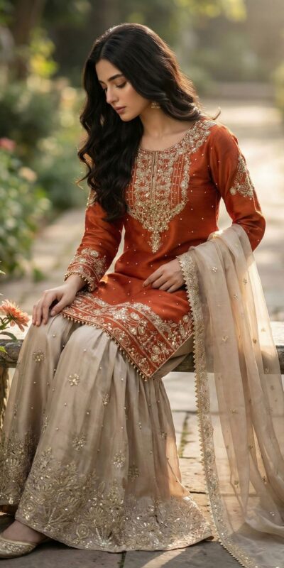 SR 1694 Orange Organza Silk Salwar Suit with Embroidery Work & Lace Work. Exclusive Offer ₹1999. Delivery 4-6 Working Days. Shop now. | Casual Suits, Jump Suits, Creative suits, Designer Suits, Palazzo Suits, Party Wear Suits, Patiala Suits, Salwar suit, Straight Suits