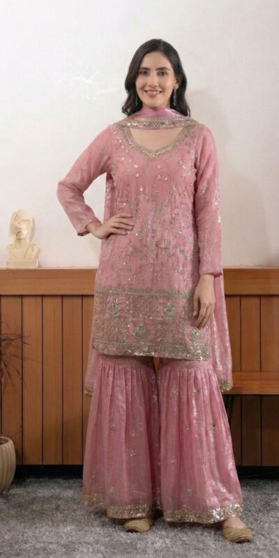 BE 440 Peach Fendy Salwar Suit With Embroidery Work & Bead Work. Exclusive Offer ₹2399. Delivery 4-6 Working Days. Shop now. | Casual Suits, Jump Suits, Creative suits, Designer Suits, Palazzo Suits, Party Wear Suits, Patiala Suits, Salwar suit, Straight Suits