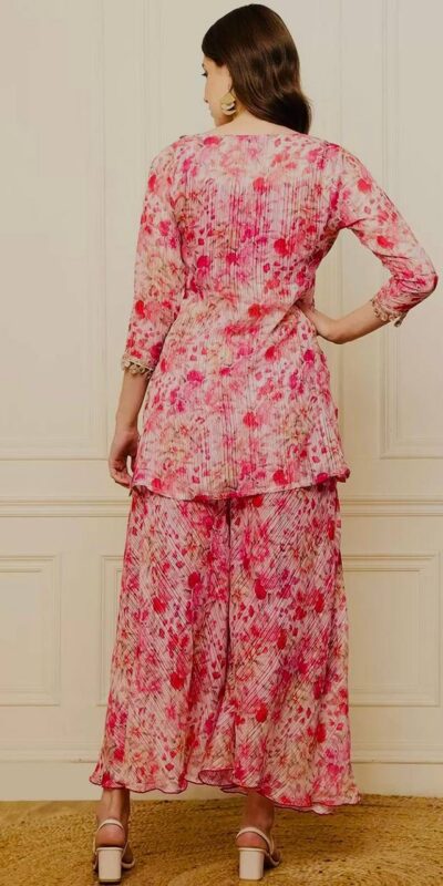 ST 191 Pink Dhamal Jari Salwar Suit with Digital Print & Mirror Work. Available at ₹1699 only. Delivery 4-6 Working Days. Shop now. | Casual Suits, Jump Suits, Creative suits, Designer Suits, Palazzo Suits, Party Wear Suits, Patiala Suits, Salwar suit, Straight Suits