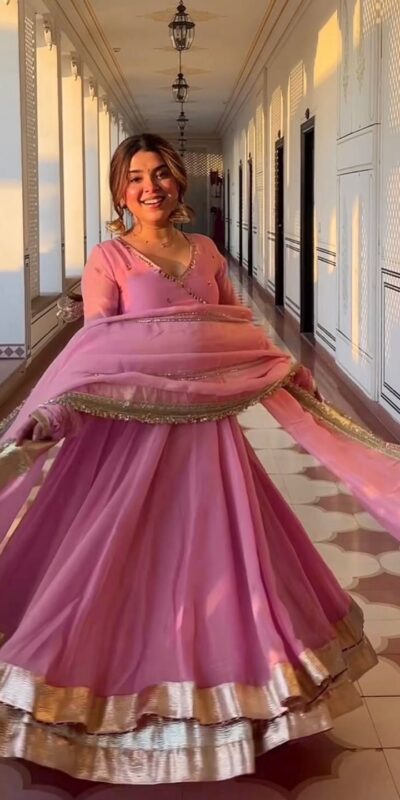 NF 1265 Pink Tabby Organza Anarkali Suit Perfect for Wedding, Party, Reception, Sangeet, Traditional Day – . Grab it for ₹2449. Delivery 4-6 Working Days | Anarkali Suits, Bollywood Anarkali, Creative-Anarkali, Designer Anarkali, Embroidered Anarkali, Party Wear Anarkali