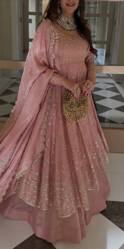 SR 1703 Pink Zimmy Silk Lehenga Choli with Embroidery Work. Introductory Price ₹2549. Delivery 4-6 Working Days. Shop now. | Bollywood Lehenga, Creative Lehenga, Designer Lehenga, Embroidered Lehenga, Lehenga, Party Wear Lehenga