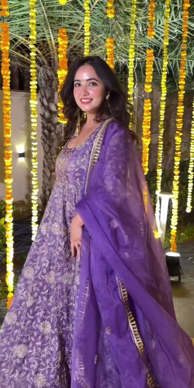 NF 1268 Purple Crunchy Silk Salwar Suit Perfect for Wedding, Party, Onam, Housewarming, Karwa Chauth – . Get it for ₹3249. Delivery 4-6 Working Days. | Anarkali Suits, Bollywood Anarkali, Creative-Anarkali, Designer Anarkali, Embroidered Anarkali, Party Wear Anarkali