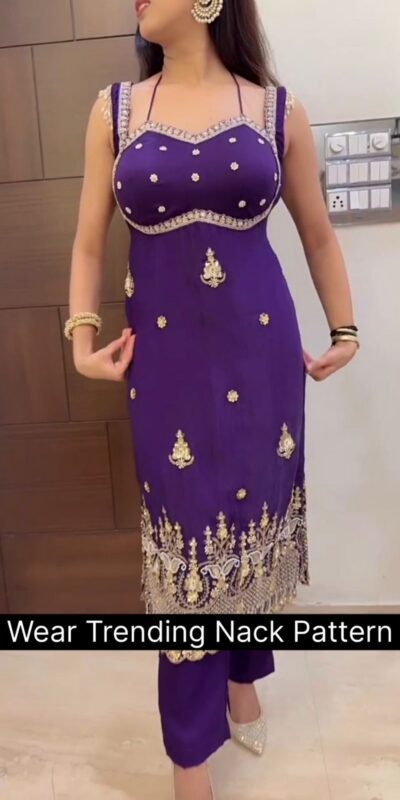 ST 1158 Purple in Faux Georgette Embroidery Work & Lace Work Salwar Suit . Introductory Price ₹1949. Delivery 4-6 Working Days. Shop now. | Casual Suits, Jump Suits, Creative suits, Designer Suits, Palazzo Suits, Party Wear Suits, Patiala Suits, Salwar suit, Straight Suits