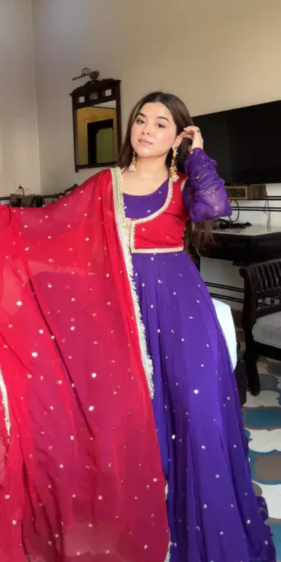 KD 1518 Purple Faux Georgette Salwar Suit Perfect for Wedding, Party, Raksha Bandhan, Housewarming, Bridal Wear – . Available at ₹2099 only. Delivery | Casual Suits, Jump Suits, Creative suits, Designer Suits, Palazzo Suits, Party Wear Suits, Patiala Suits, Salwar suit, Straight Suits