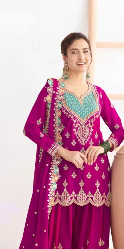 FC 725 Rani Pink Chinon Salwar Suit Perfect for Wedding, Party, Ethnic Day, Makar Sankranti, Cultural Events – . Best Price ₹3049. Delivery 4-6 Working | Casual Suits, Jump Suits, Creative suits, Designer Suits, Palazzo Suits, Party Wear Suits, Patiala Suits, Salwar suit, Straight Suits