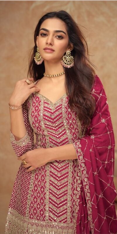 FC 7518 Red Chinon Salwar Suit Perfect for Wedding, Party, Diwali, Durga Puja, Temple Visit – . Festive Deal ₹3099. Delivery 4-6 Working Days. | Casual Suits, Jump Suits, Tops & Bottoms, Track Suits, Trendy Wear, Creative suits, Designer Suits, Palazzo Suits, Party Wear Suits, Patiala Suits, Salwar suit, Straight Suits