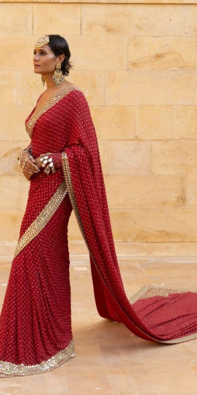 BD 1811 Red in Faux Georgette Mirror Work & Embroidery Work Saree . Exclusive Offer ₹2049. Delivery 4-6 Working Days. Shop now. | Creative Sarees, Bollywood Sarees, Designer Sarees, Embroidered Sarees, Ethnic Saree, Modern Digital sarees, Party Wear Sarees, Sarees
