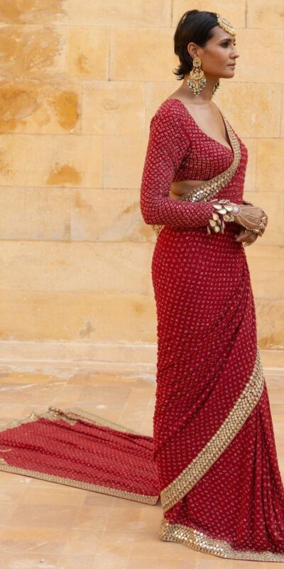 BD 1811 Red in Faux Georgette Mirror Work & Embroidery Work Saree . Exclusive Offer ₹2049. Delivery 4-6 Working Days. Shop now. | Creative Sarees, Bollywood Sarees, Designer Sarees, Embroidered Sarees, Ethnic Saree, Modern Digital sarees, Party Wear Sarees, Sarees