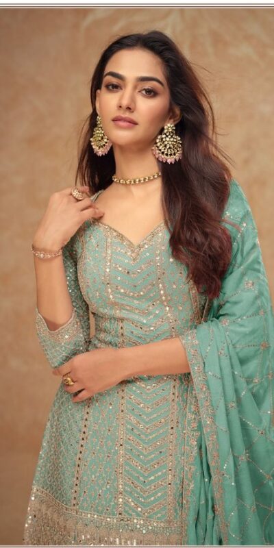 FC 7518 Sea Green Chinon Salwar Suit Perfect for Wedding, Party, Diwali, Durga Puja, Temple Visit – . Festive Deal ₹3099. Delivery 4-6 Working Days. | Casual Suits, Jump Suits, Tops & Bottoms, Track Suits, Trendy Wear, Creative suits, Designer Suits, Palazzo Suits, Party Wear Suits, Patiala Suits, Salwar suit, Straight Suits