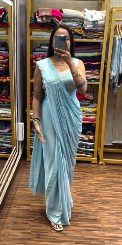 BB 58 Sky Blue Chinon Silk Saree Perfect for Wedding, Party, Engagement, Baby Shower, Sangeet – . Available at ₹1999 only. Delivery 4-6 Working Day | Creative Sarees, Bollywood Sarees, Designer Sarees, Embroidered Sarees, Ethnic Saree, Modern Digital sarees, Party Wear Sarees, Sarees