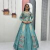 PC 528 Sky Blue Color Vichitra Sequence Work Lehenga Choli Designer Work. Grab it for ₹2649. Delivery 4-6 Working Days. Shop now. | Bollywood Lehenga, Creative Lehenga, Designer Lehenga, Embroidered Lehenga, Lehenga, Party Wear Lehenga