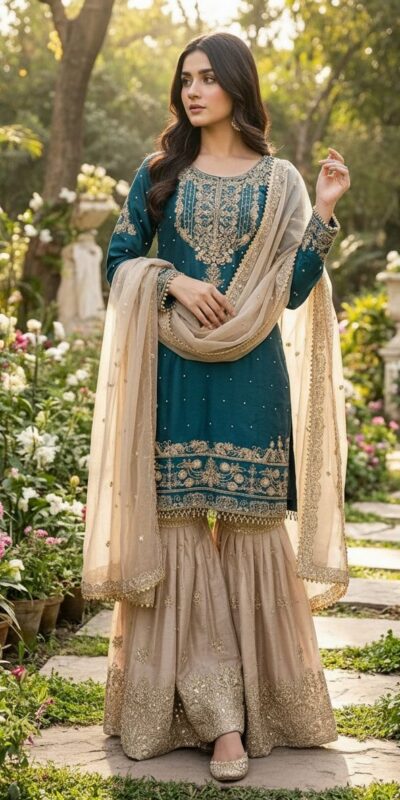 SR 1694 Teal Organza Silk Salwar Suit with Embroidery Work & Lace Work. Exclusive Offer ₹1999. Delivery 4-6 Working Days. Shop now. | Casual Suits, Jump Suits, Creative suits, Designer Suits, Palazzo Suits, Party Wear Suits, Patiala Suits, Salwar suit, Straight Suits