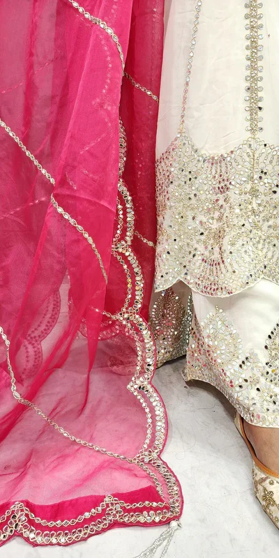 KD 1521 White Faux Georgette Salwar Suit Perfect for Wedding, Party, Pooja, Reception, Engagement – . Introductory Price ₹2099. Delivery 4-6 Working D | Casual Suits, Jump Suits, Creative suits, Designer Suits, Palazzo Suits, Party Wear Suits, Patiala Suits, Salwar suit, Straight Suits