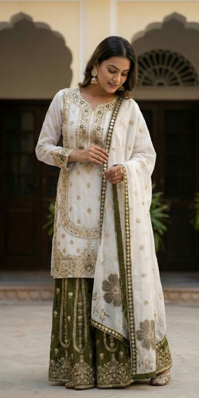 NSR 884 White Organza Silk Salwar Suit with Digital Print & Embroidery Work. Introductory Price ₹2149. Delivery 4-6 Working Days. Shop now. | Casual Suits, Jump Suits, Creative suits, Designer Suits, Palazzo Suits, Party Wear Suits, Patiala Suits, Salwar suit, Straight Suits