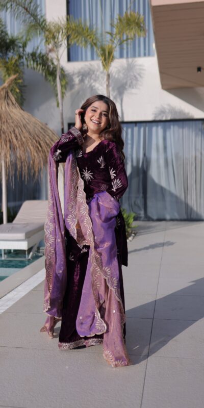 KA 1220 Wine Ice Velvet Salwar Suit with Embroidery Work & Zari Work. Exclusive Offer ₹2499. Delivery 4-6 Working Days. Shop now. | Casual Suits, Jump Suits, Creative suits, Designer Suits, Palazzo Suits, Party Wear Suits, Patiala Suits, Salwar suit, Straight Suits