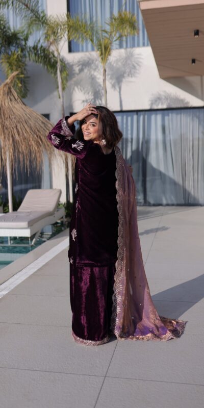 KA 1220 Wine Ice Velvet Salwar Suit with Embroidery Work & Zari Work. Exclusive Offer ₹2499. Delivery 4-6 Working Days. Shop now. | Casual Suits, Jump Suits, Creative suits, Designer Suits, Palazzo Suits, Party Wear Suits, Patiala Suits, Salwar suit, Straight Suits