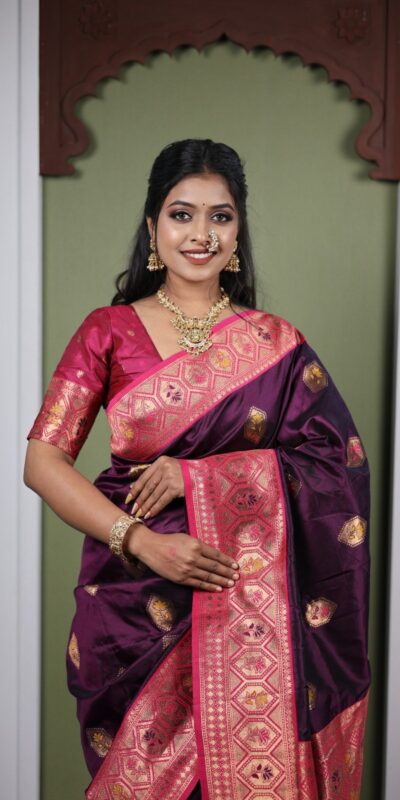 MB 22 Wine Soft Paithani Silk Saree with Zari Work & Lace Work. Affordable Price ₹2399. Delivery 4-6 Working Days. Shop now. | Creative Sarees, Bollywood Sarees, Designer Sarees, Embroidered Sarees, Ethnic Saree, Modern Digital sarees, Party Wear Sarees, Sarees