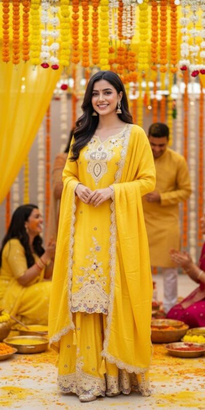 LG 2058 Yellow Chinon Salwar Suit with Embroidery Work. Wedding, Party, Festive, Events, Grab it for ₹2449. Delivery 4-6 Working Days. Shop now. | Casual Suits, Jump Suits, Creative suits, Designer Suits, Palazzo Suits, Party Wear Suits, Patiala Suits, Salwar suit, Straight Suits