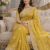 JR 654 Yellow Color Soft Gold Crush Saree with Embroidery Work. Affordable Price ₹2049. Delivery 4-6 Working Days. Shop now. | Creative Sarees, Bollywood Sarees, Designer Sarees, Embroidered Sarees, Ethnic Saree, Modern Digital sarees, Party Wear Sarees, Sarees
