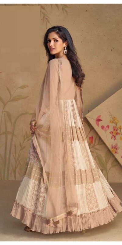 FC 5502 Cream Color Dual Tone Star Georgette Salwar Suit with Embroidery Work. Affordable Price ₹2649. Delivery 4-6 Working Days. Shop now. | Casual Suits, Jump Suits, Creative suits, Designer Suits, Palazzo Suits, Party Wear Suits, Patiala Suits, Salwar suit, Straight Suits