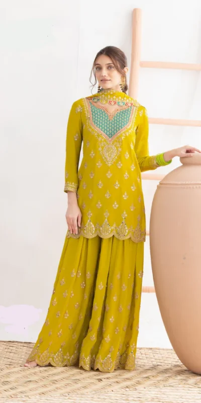 WW G 6000 Green Viscous Chinon Salwar Suit with Lace Work & Embroidery Work. Exclusive Offer ₹2499. Delivery 4-6 Working Days. Shop now. | Casual Suits, Jump Suits, Creative suits, Designer Suits, Palazzo Suits, Party Wear Suits, Patiala Suits, Salwar suit, Straight Suits