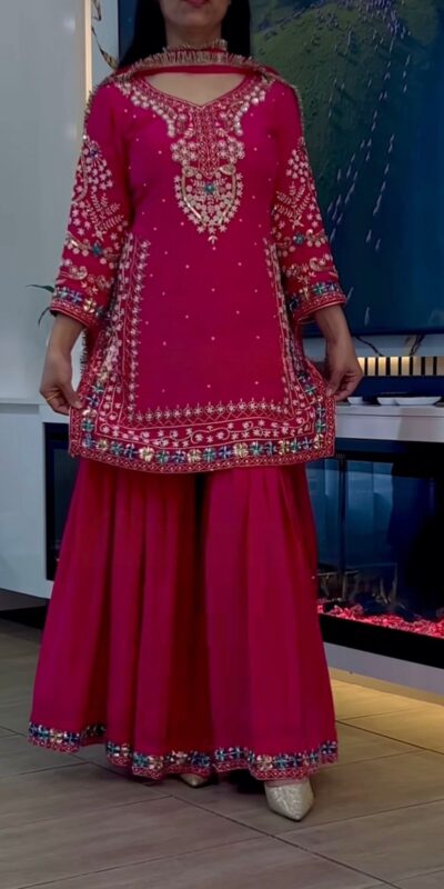 MF 457 Pink Color Chinon Silk Salwar Suit with Embroidery Work. Online Get it for ₹2149. Delivery 4-6 Working Days. Shop now. | Casual Suits, Jump Suits, Creative suits, Designer Suits, Palazzo Suits, Party Wear Suits, Patiala Suits, Salwar suit, Straight Suits