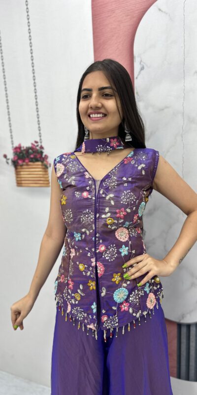 PC 551 Purple Tissue Simmer Salwar Suit with Embroidery Work. Affordable Price ₹2549. Delivery 4-6 Working Days. Shop now. | Casual Suits, Jump Suits, Creative suits, Designer Suits, Palazzo Suits, Party Wear Suits, Patiala Suits, Salwar suit, Straight Suits