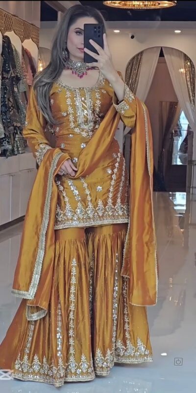 ND 5036 Yellow Color Chinon Silk Salwar Suit with Embroidery Work. Online Get it for ₹2149. Delivery 4-6 Working Days. Shop now. | Casual Suits, Jump Suits, Creative suits, Designer Suits, Palazzo Suits, Party Wear Suits, Patiala Suits, Salwar suit, Straight Suits